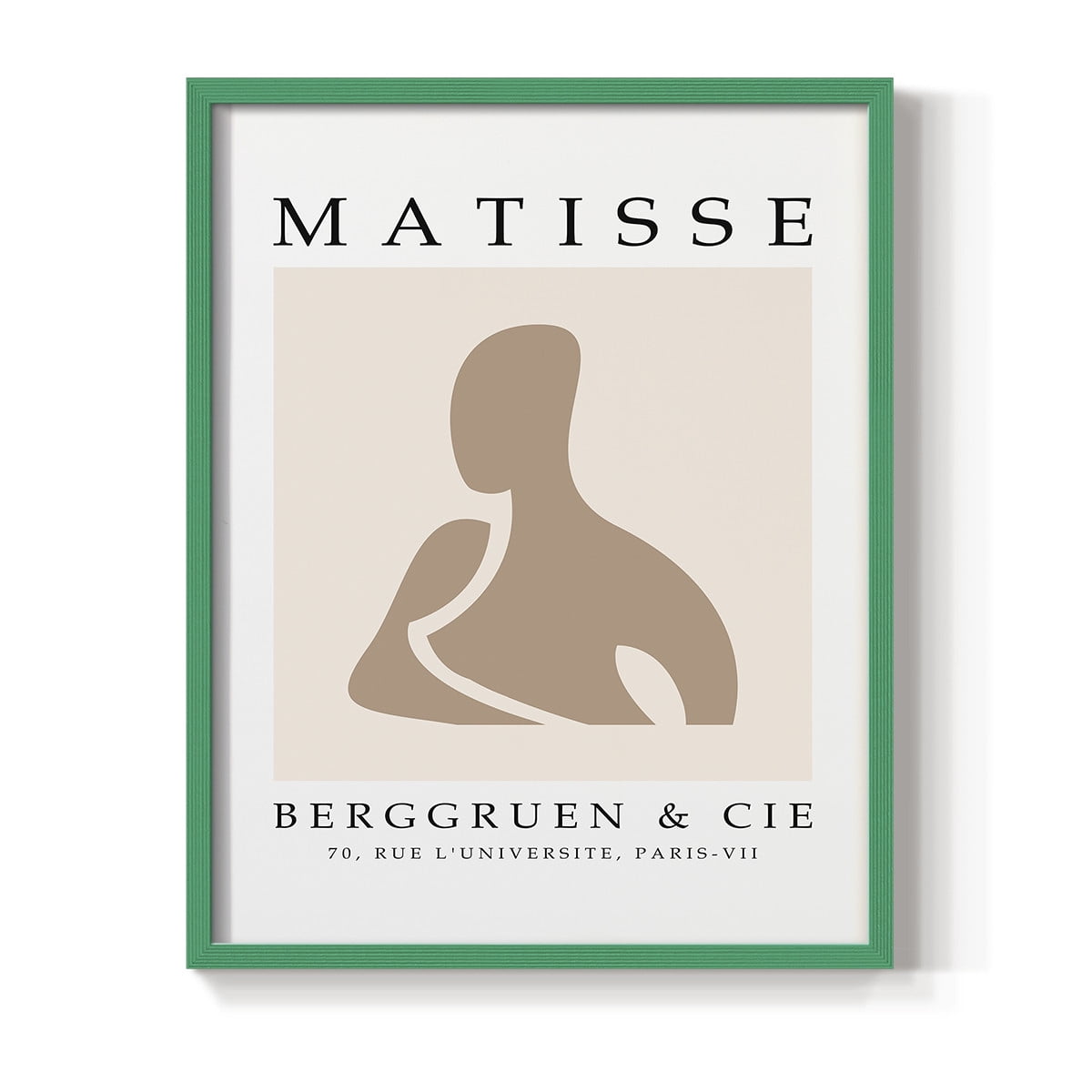 Matisse CCCXL in Green Solid Wood 22 x 28 Framed Print