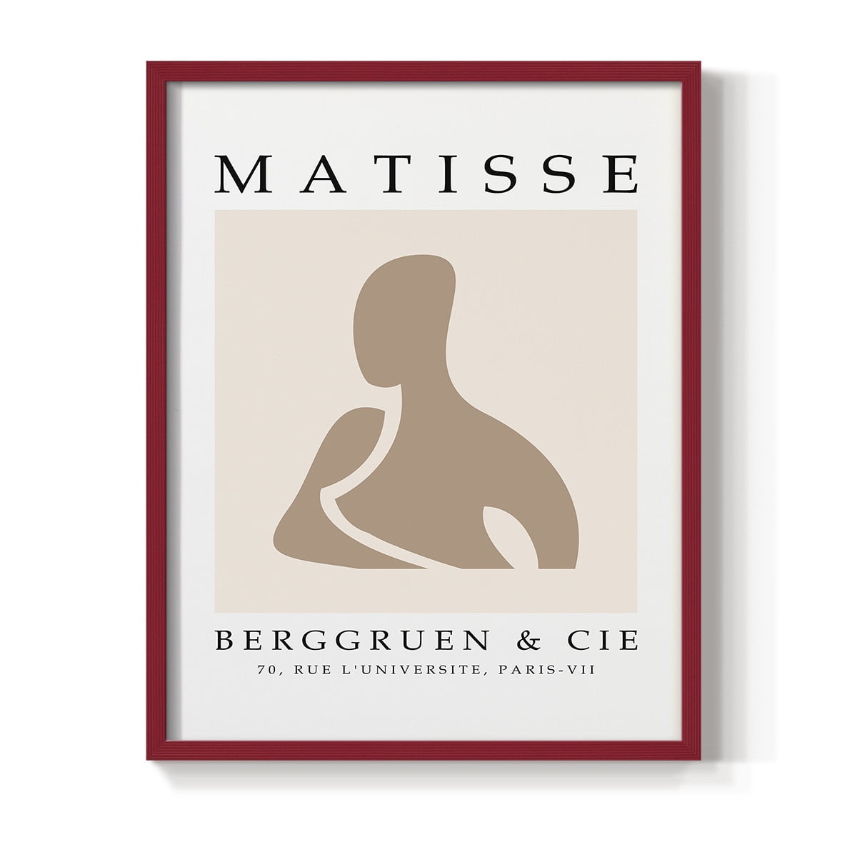 Matisse CCCXL in Red Solid Wood 8 x 10 Framed Print