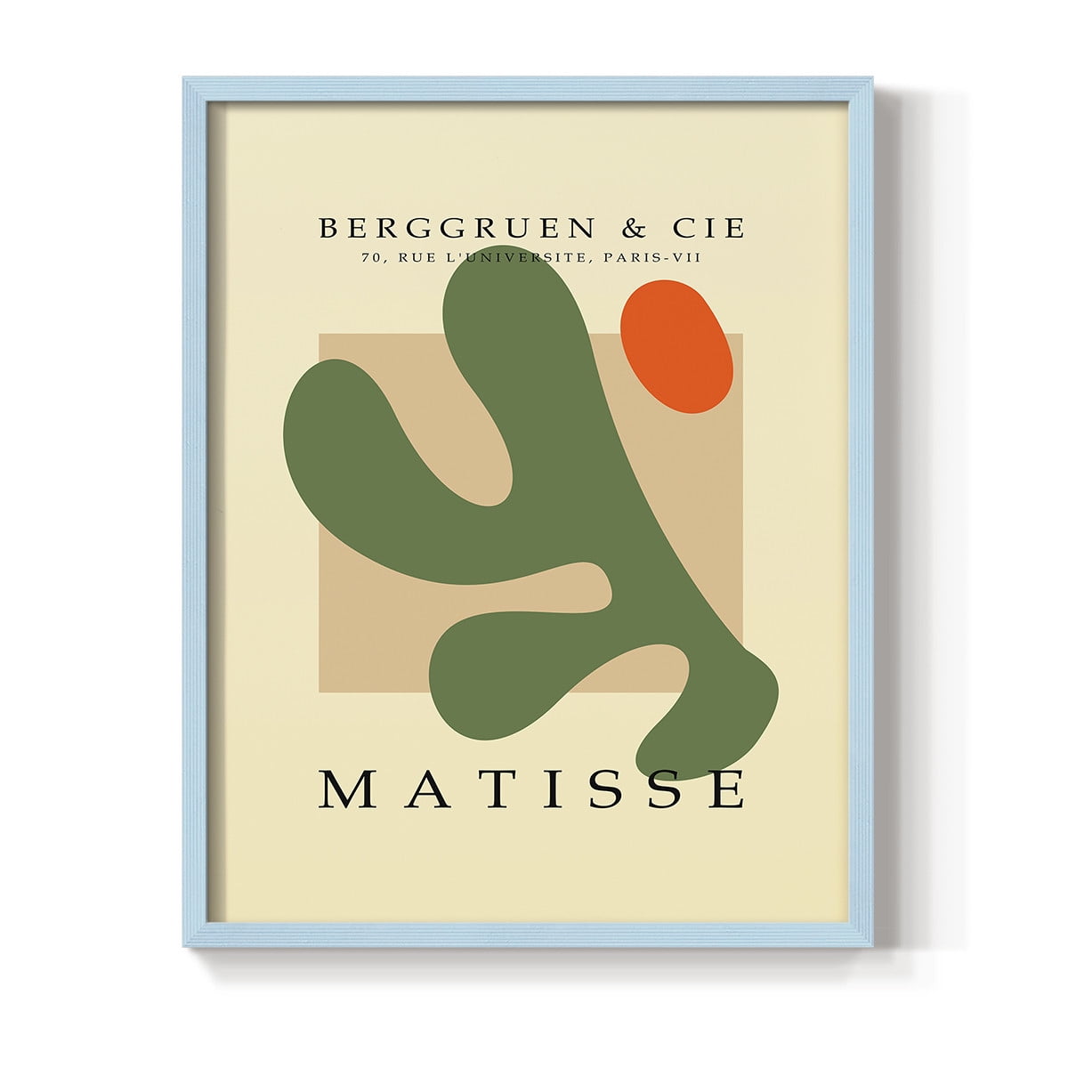 Matisse CCCXLI in Blue Solid Wood 22 x 28 Framed Print