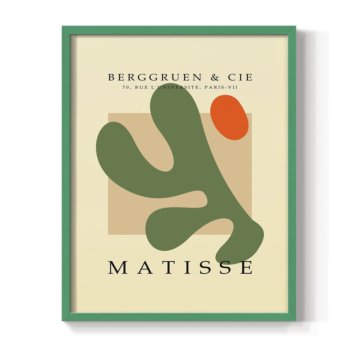Matisse CCCXLI in Green Solid Wood 16 x 20 Framed Print
