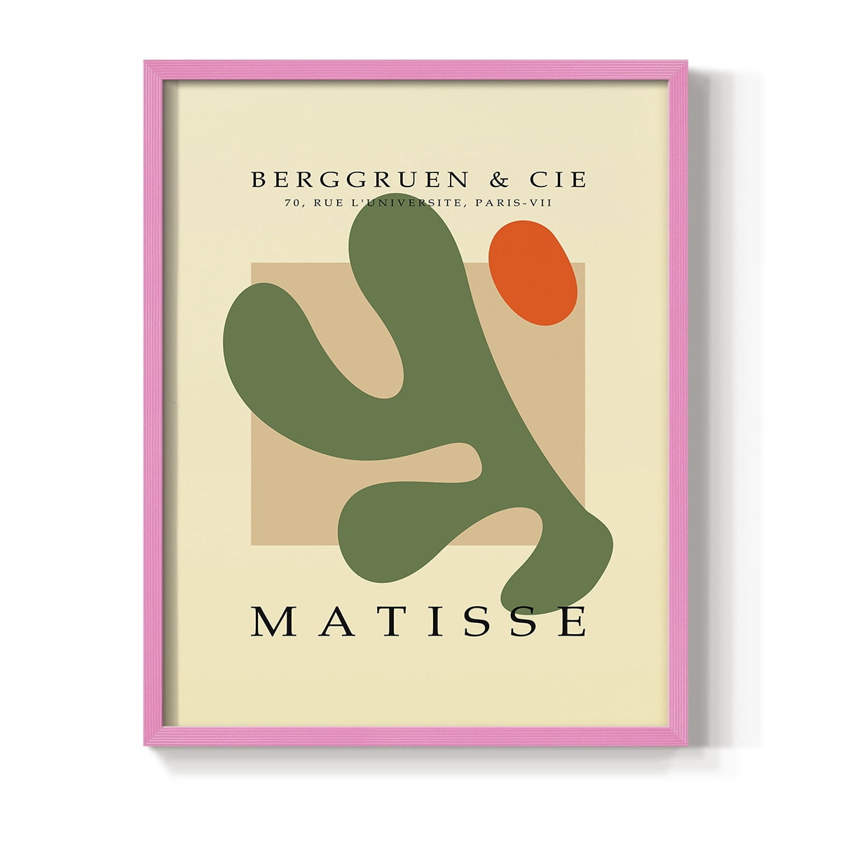 Matisse CCCXLI in Pink Solid Wood 8 x 10 Framed Print