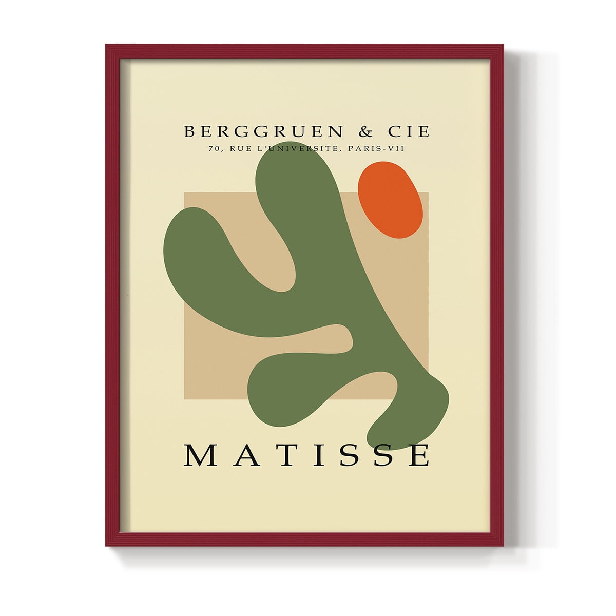 Matisse CCCXLI in Red Solid Wood 22 x 28 Framed Print