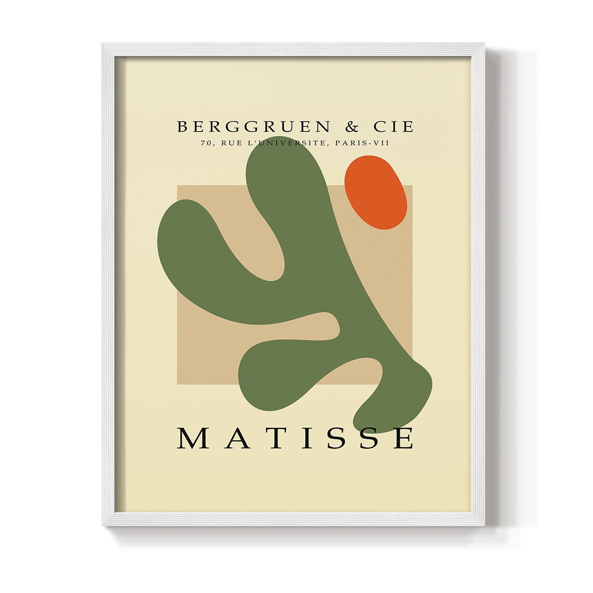 Matisse CCCXLI in White Solid Wood 8 x 10 Framed Print