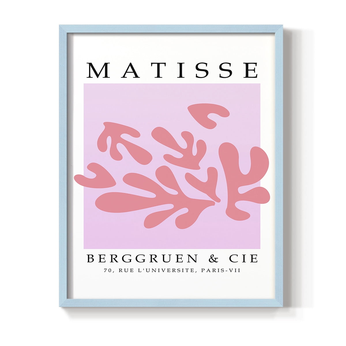 Matisse CCCXLII in Blue Solid Wood 16 x 20 Framed Print