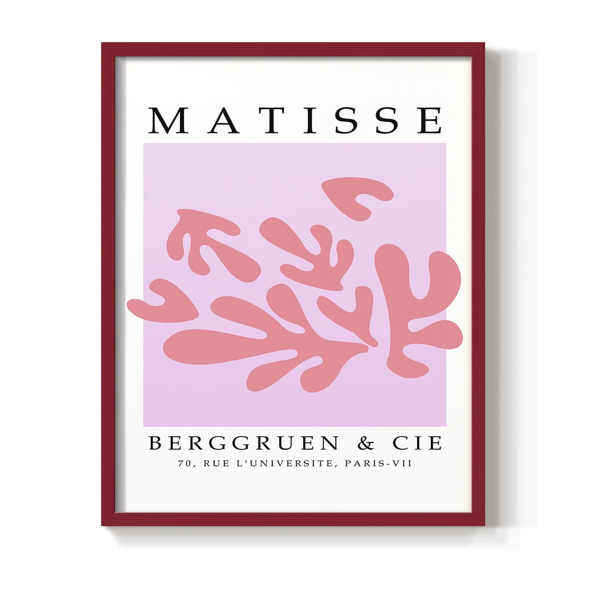 Matisse CCCXLII in Red Solid Wood 11 x 14 Framed Print