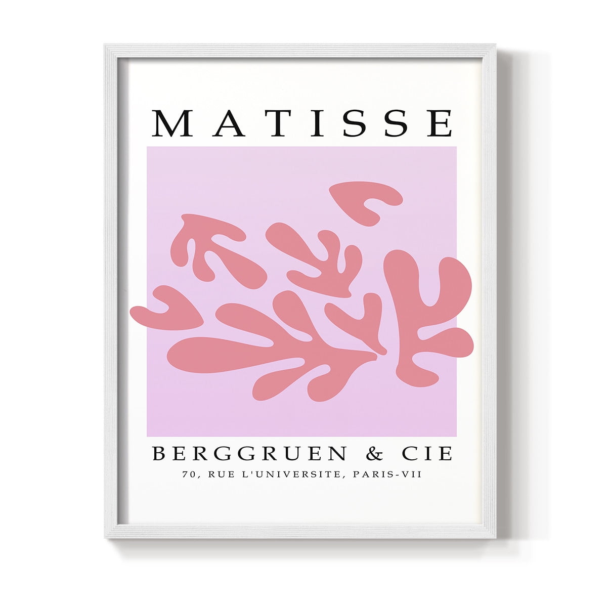 Matisse CCCXLII in White Solid Wood 22 x 28 Framed Print