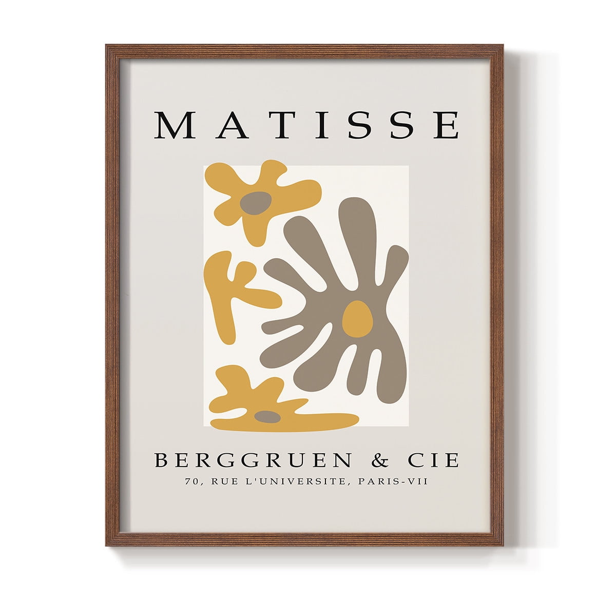 Matisse CCCXLIII in Brown Solid Wood 22 x 28 Framed Print