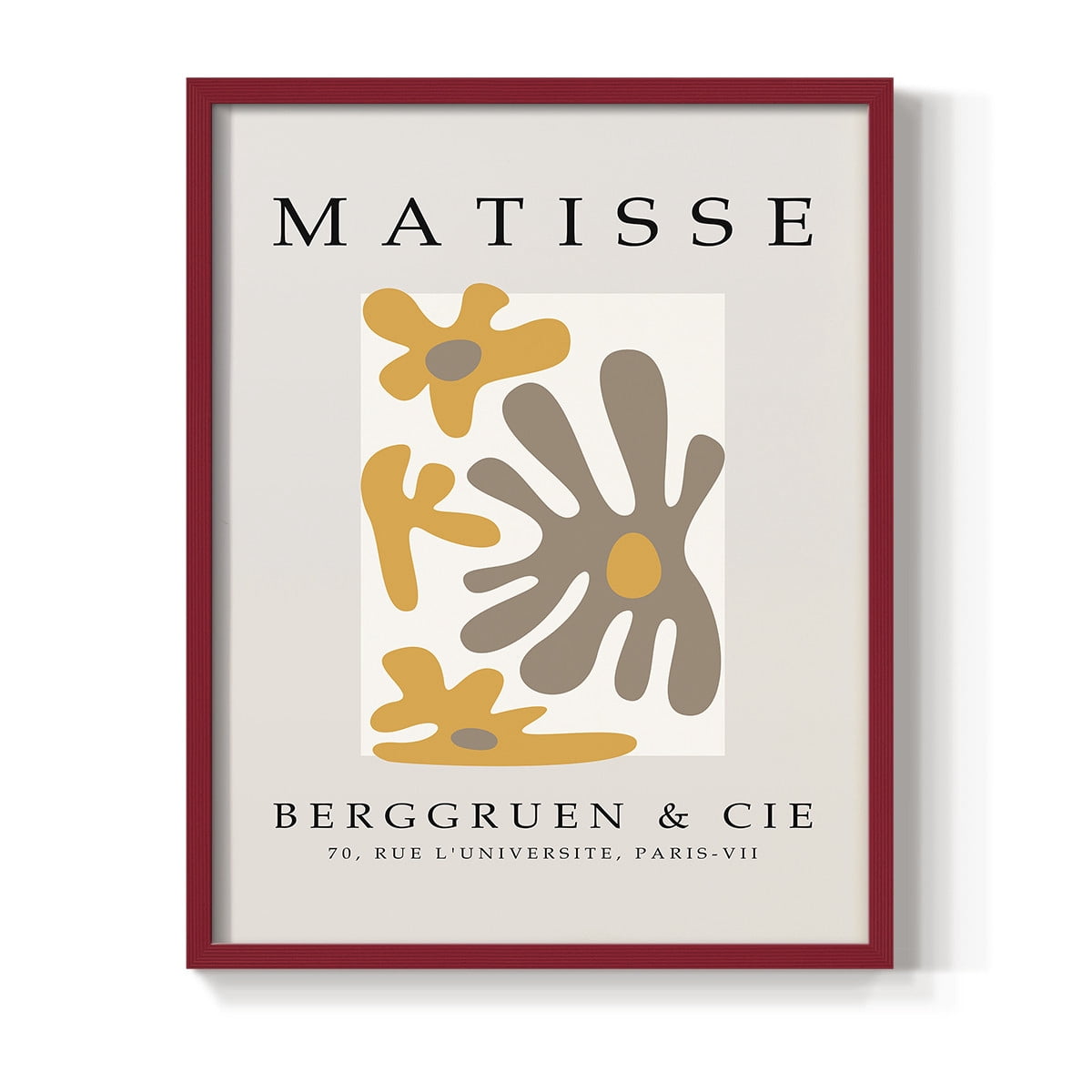 Matisse CCCXLIII in Red Solid Wood 11 x 14 Framed Print