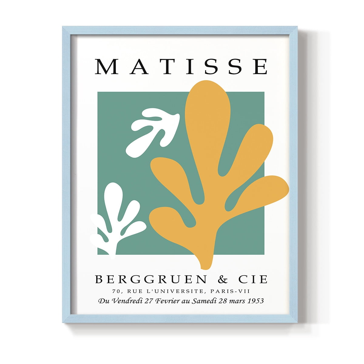 Matisse CCCXLIV in Blue Solid Wood 22 x 28 Framed Print