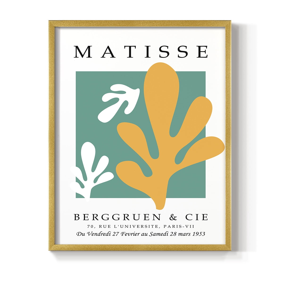 Matisse CCCXLIV in Gold Solid Wood 22 x 28 Framed Print