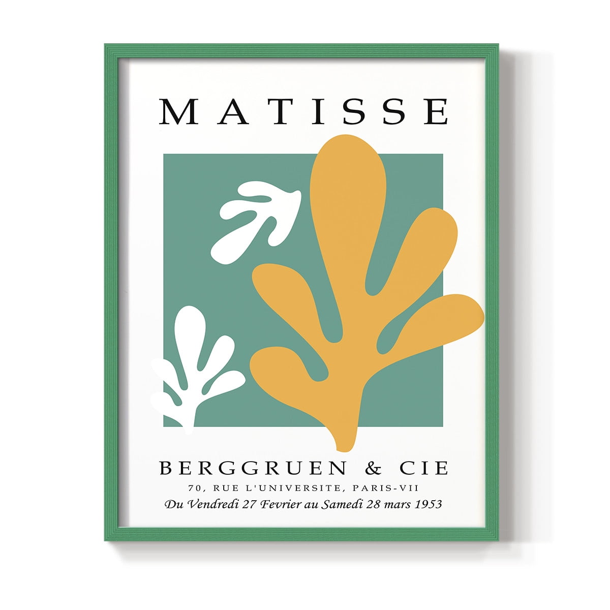 Matisse CCCXLIV in Green Solid Wood 16 x 20 Framed Print