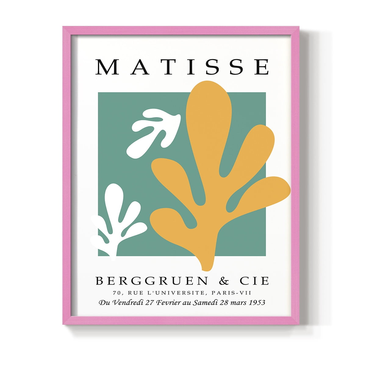 Matisse CCCXLIV in Pink Solid Wood 11 x 14 Framed Print