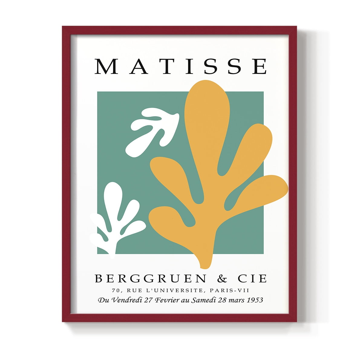 Matisse CCCXLIV in Red Solid Wood 22 x 28 Framed Print