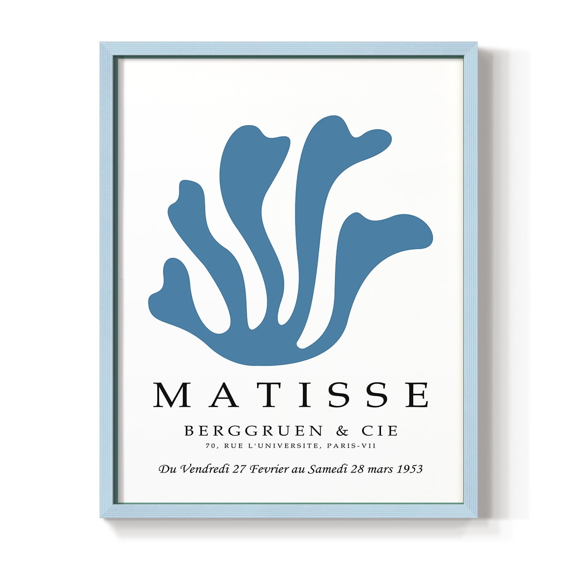 Matisse CCCXLIX in Blue Solid Wood 16 x 20 Framed Print