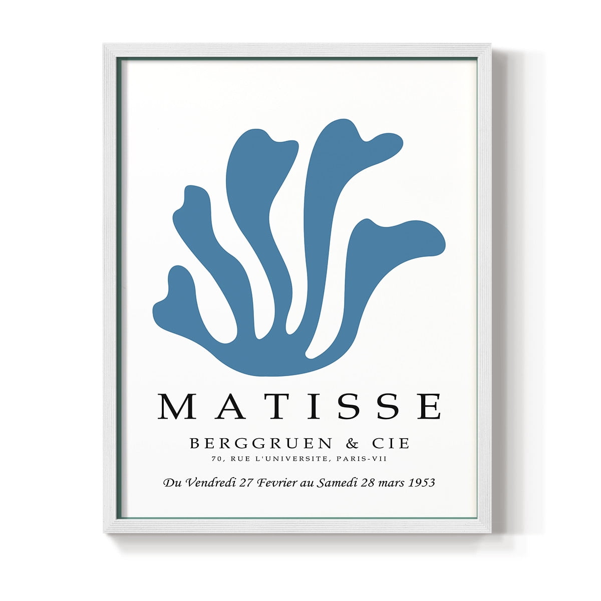 Matisse CCCXLIX in White Solid Wood 16 x 20 Framed Print