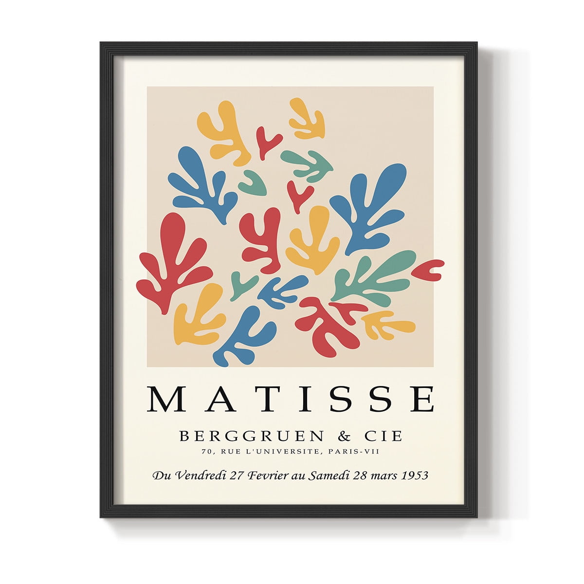 Matisse CCCXLV in Black Solid Wood 8 x 10 Framed Print