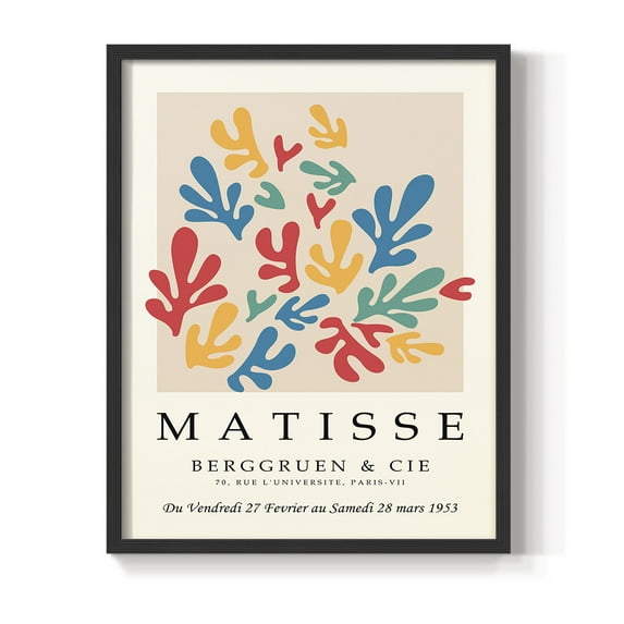 Matisse CCCXLV in Black Solid Wood 8 x 10 Framed Print