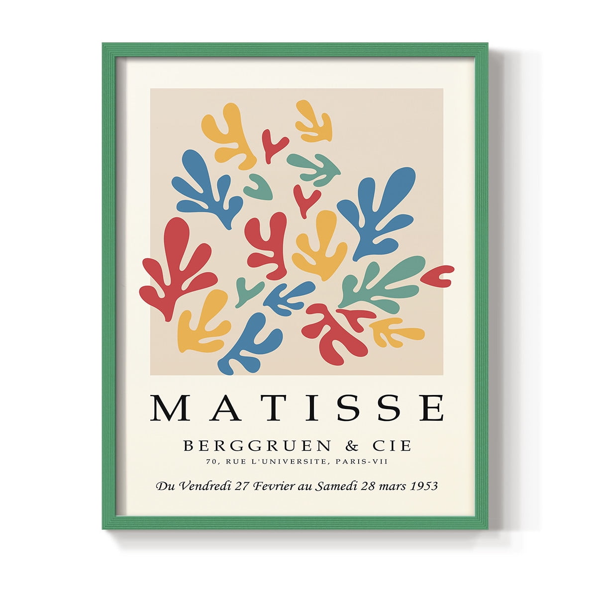 Matisse CCCXLV in Green Solid Wood 8 x 10 Framed Print