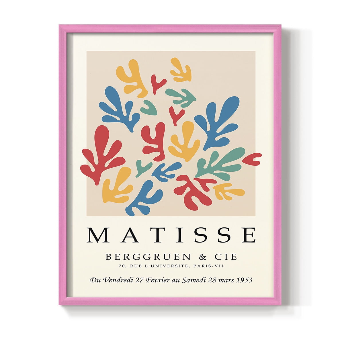 Matisse CCCXLV in Pink Solid Wood 16 x 20 Framed Print