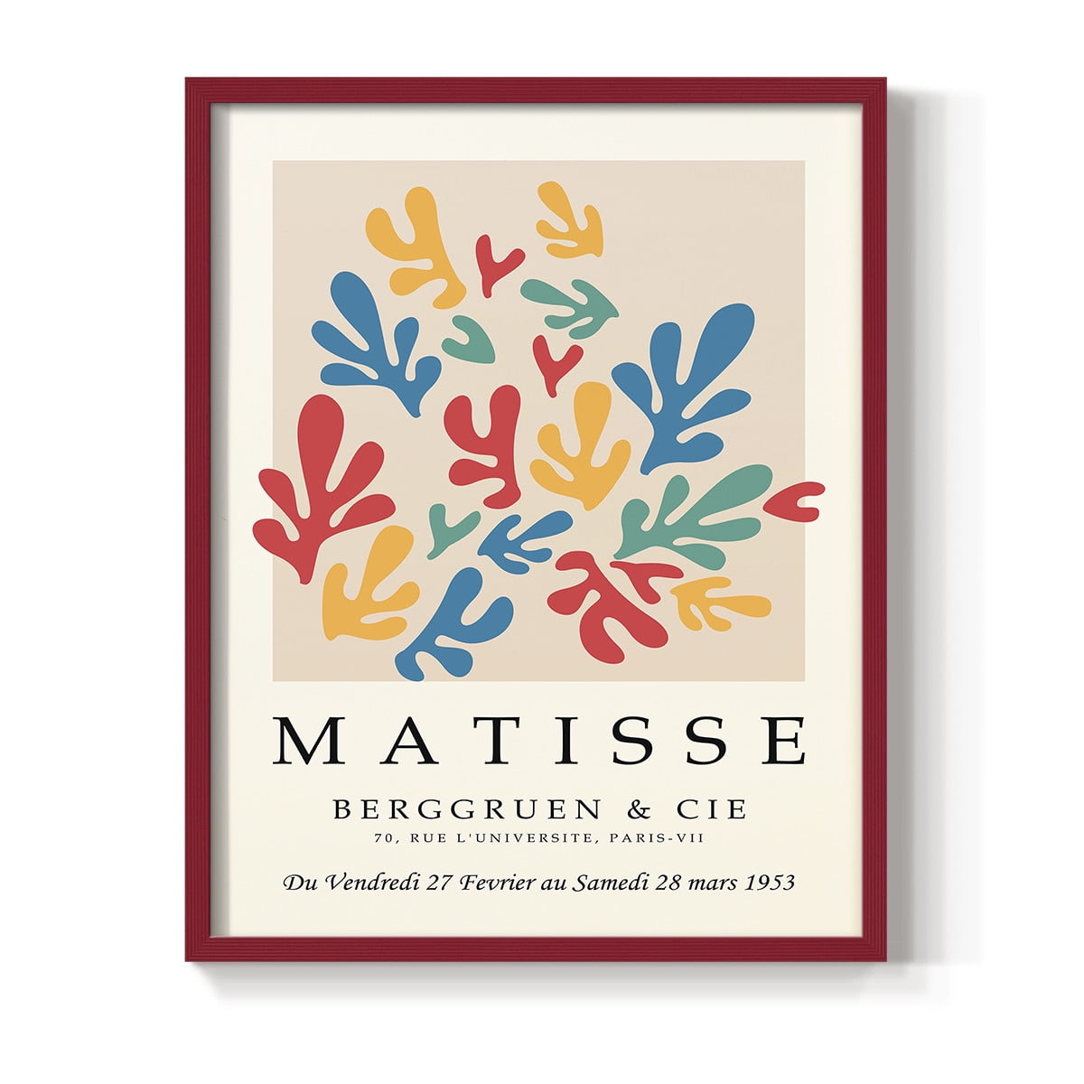 Matisse CCCXLV in Red Solid Wood 11 x 14 Framed Print