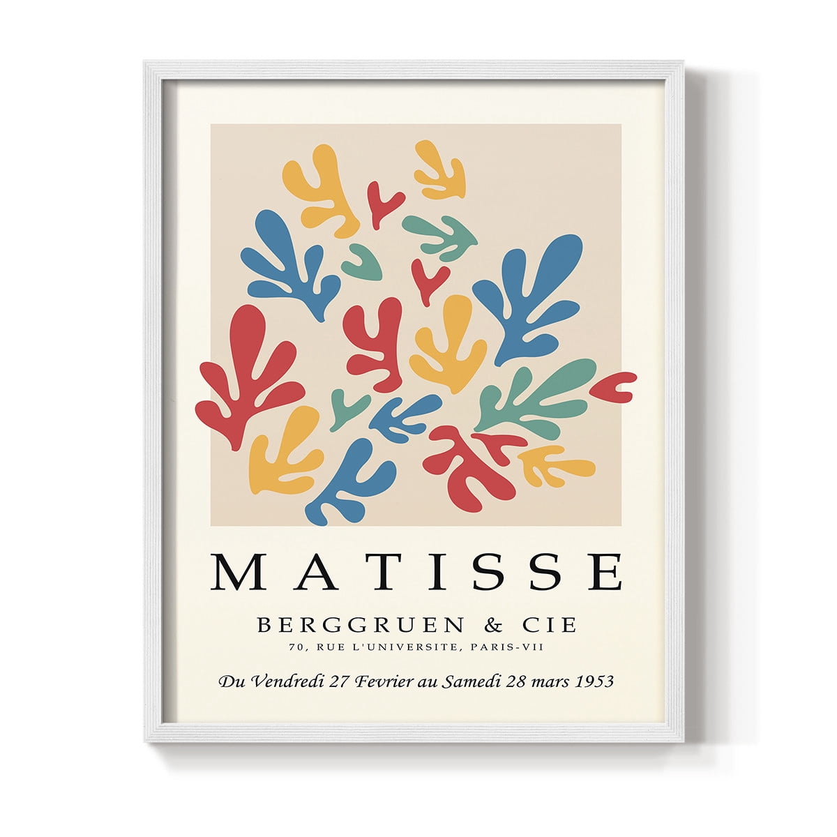Matisse CCCXLV in White Solid Wood 8 x 10 Framed Print