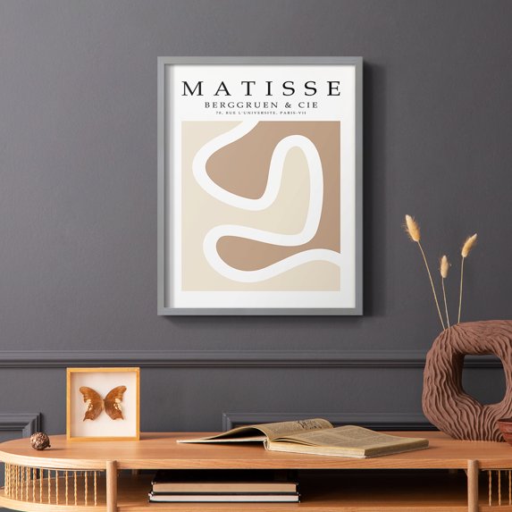Matisse CCCXLVI in Gray Solid Wood 8 x 10 Framed Print