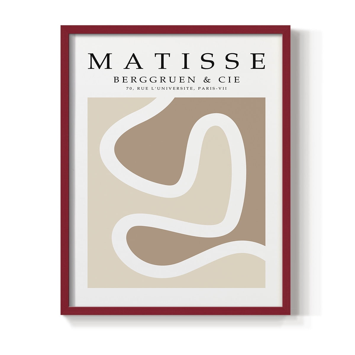 Matisse CCCXLVI in Red Solid Wood 22 x 28 Framed Print