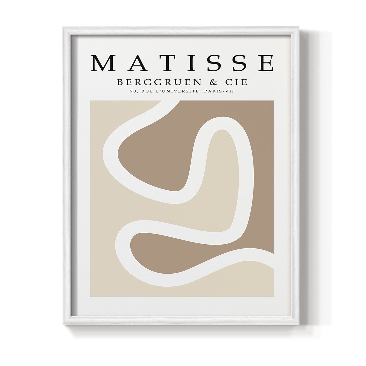 Matisse CCCXLVI in White Solid Wood 22 x 28 Framed Print