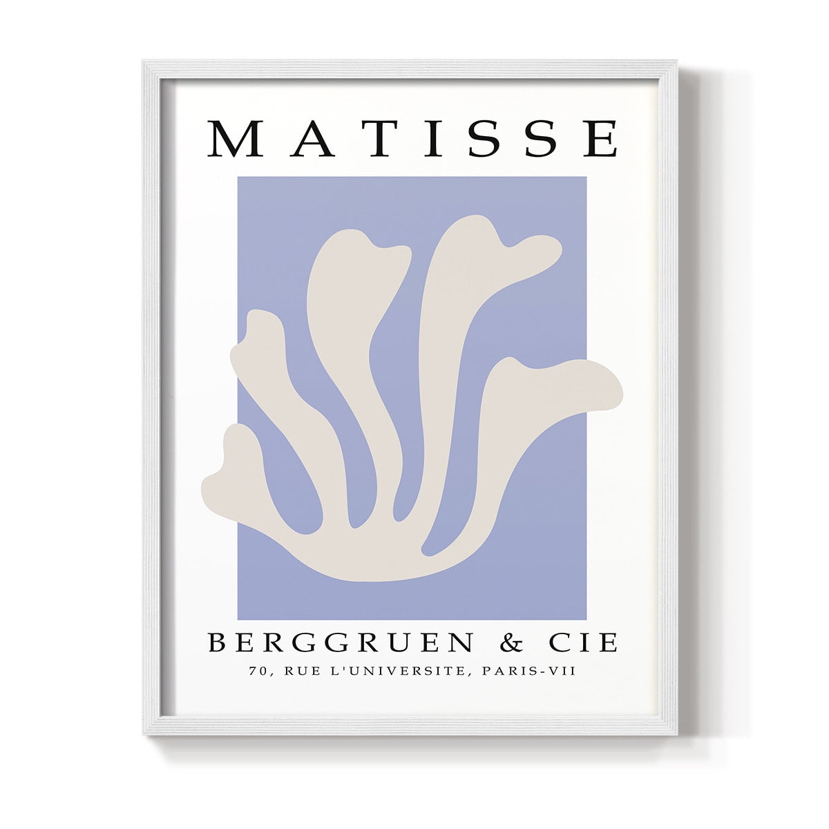 Matisse CCCXLVII in White Solid Wood 22 x 28 Framed Print