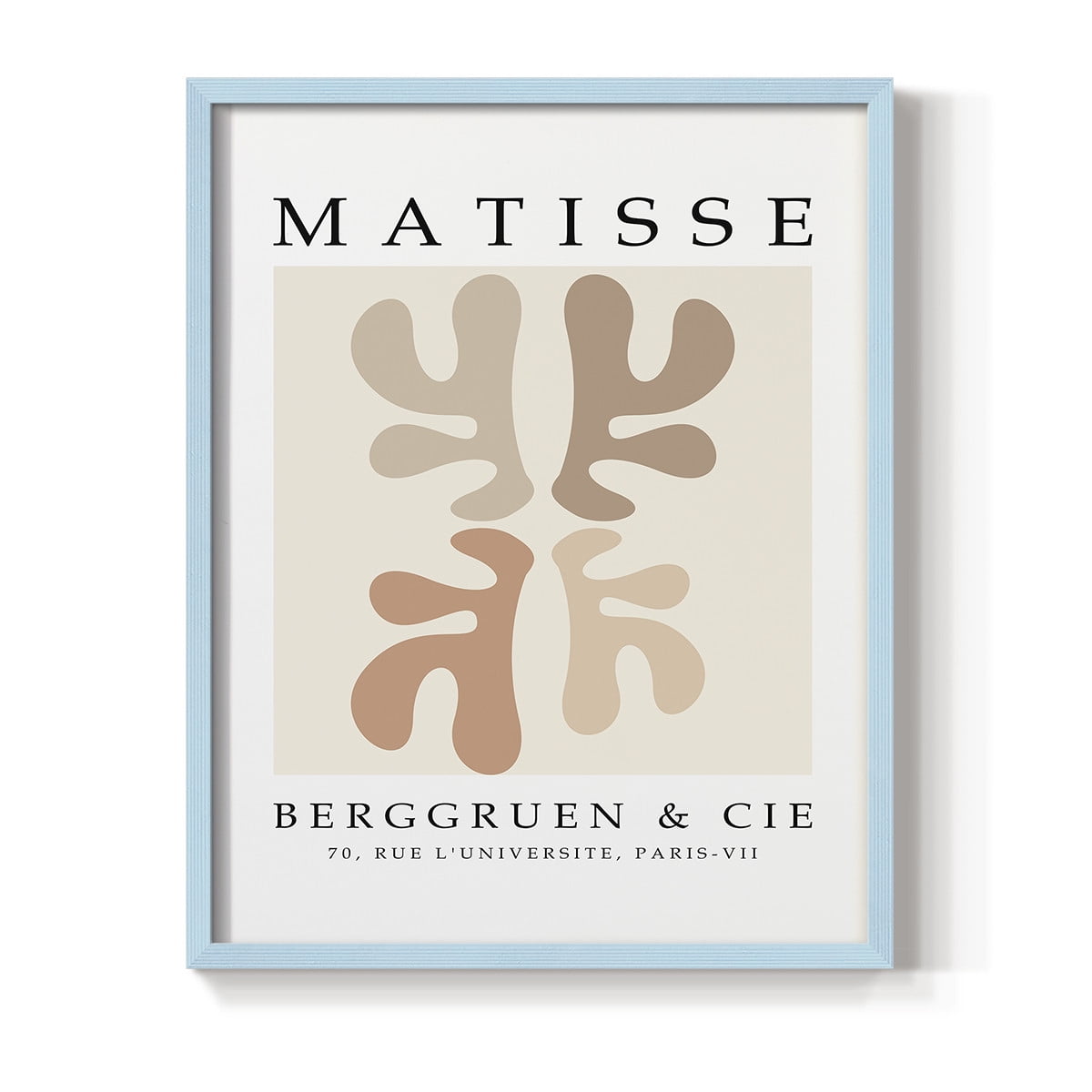 Matisse CCCXLVIII in Blue Solid Wood 22 x 28 Framed Print
