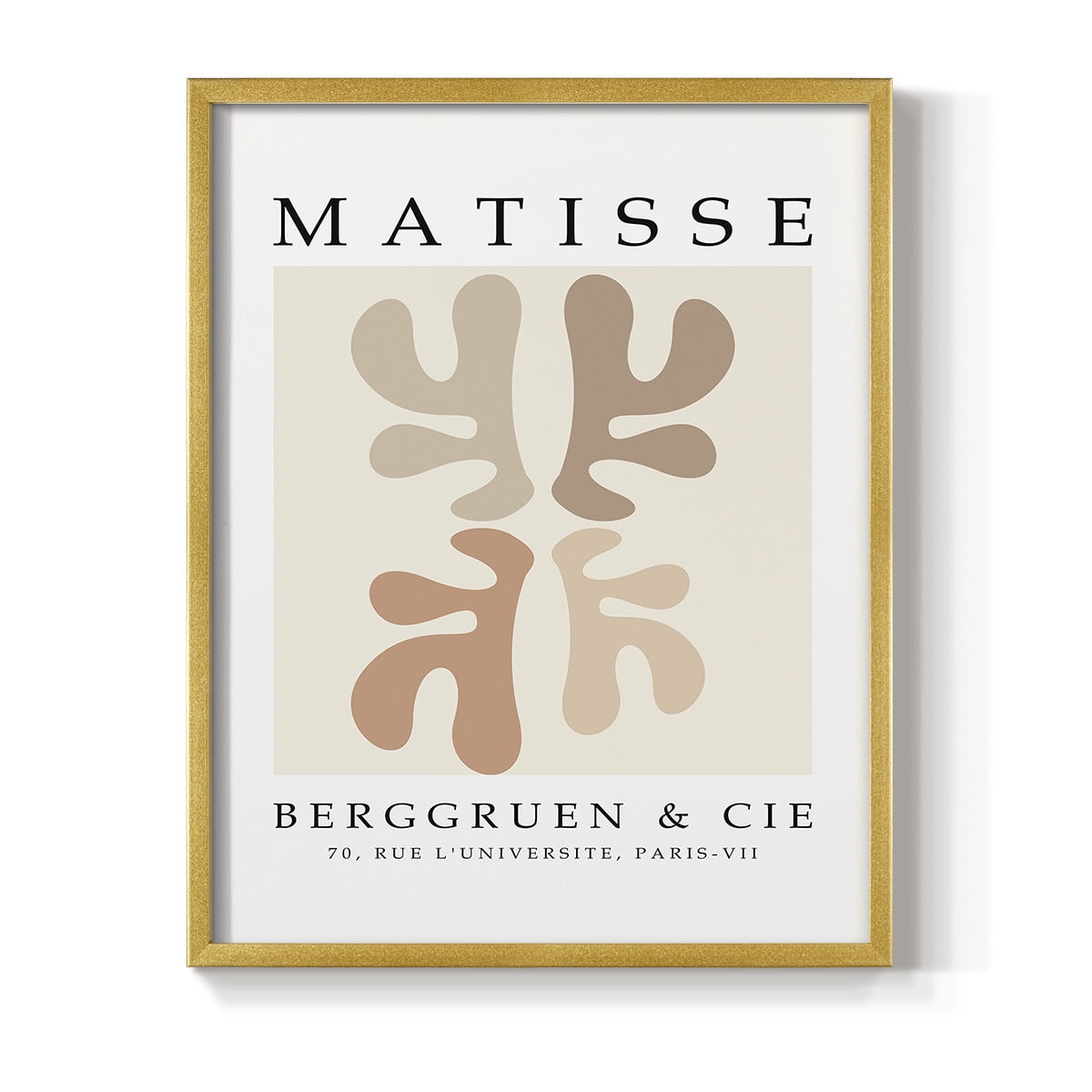 Matisse CCCXLVIII in Gold Solid Wood 16 x 20 Framed Print