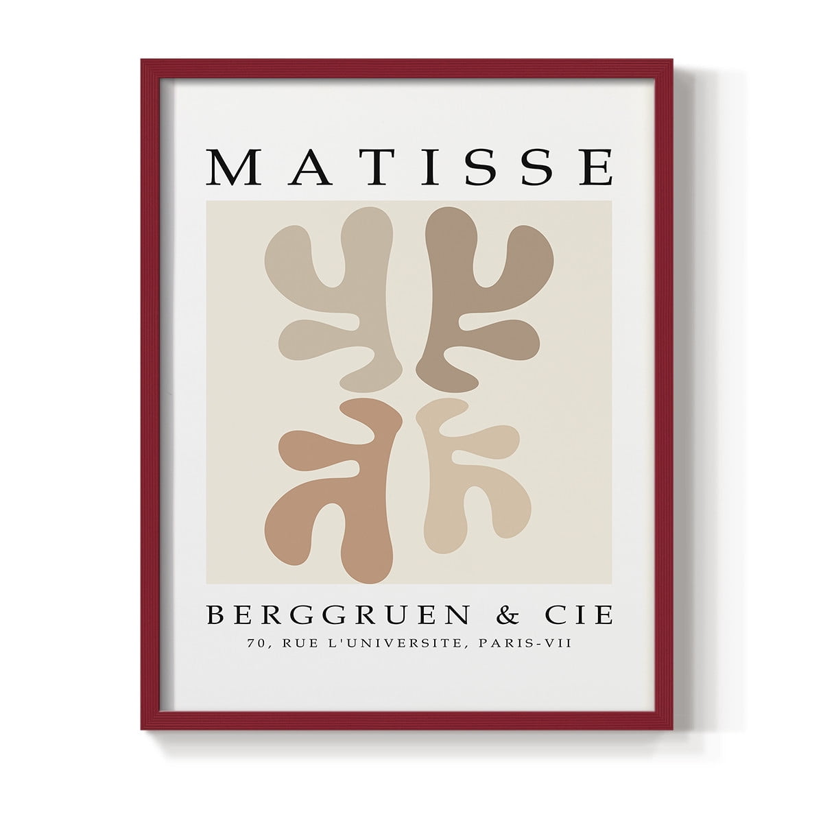 Matisse CCCXLVIII in Red Solid Wood 8 x 10 Framed Print