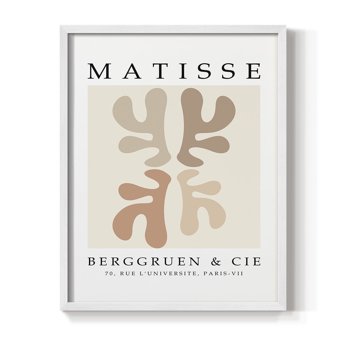 Matisse CCCXLVIII in White Solid Wood 8 x 10 Framed Print