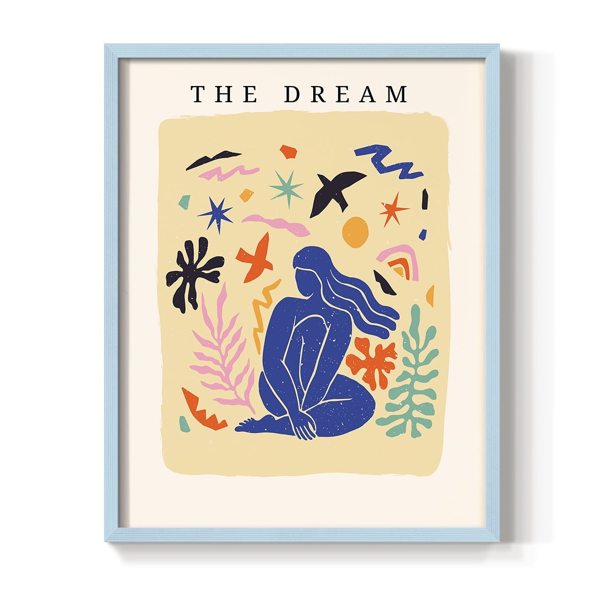 Matisse CCCXV in Blue Solid Wood 8 x 10 Framed Print