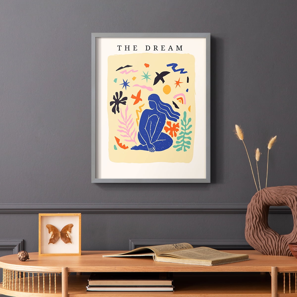 Matisse CCCXV in Gray Solid Wood 11 x 14 Framed Print
