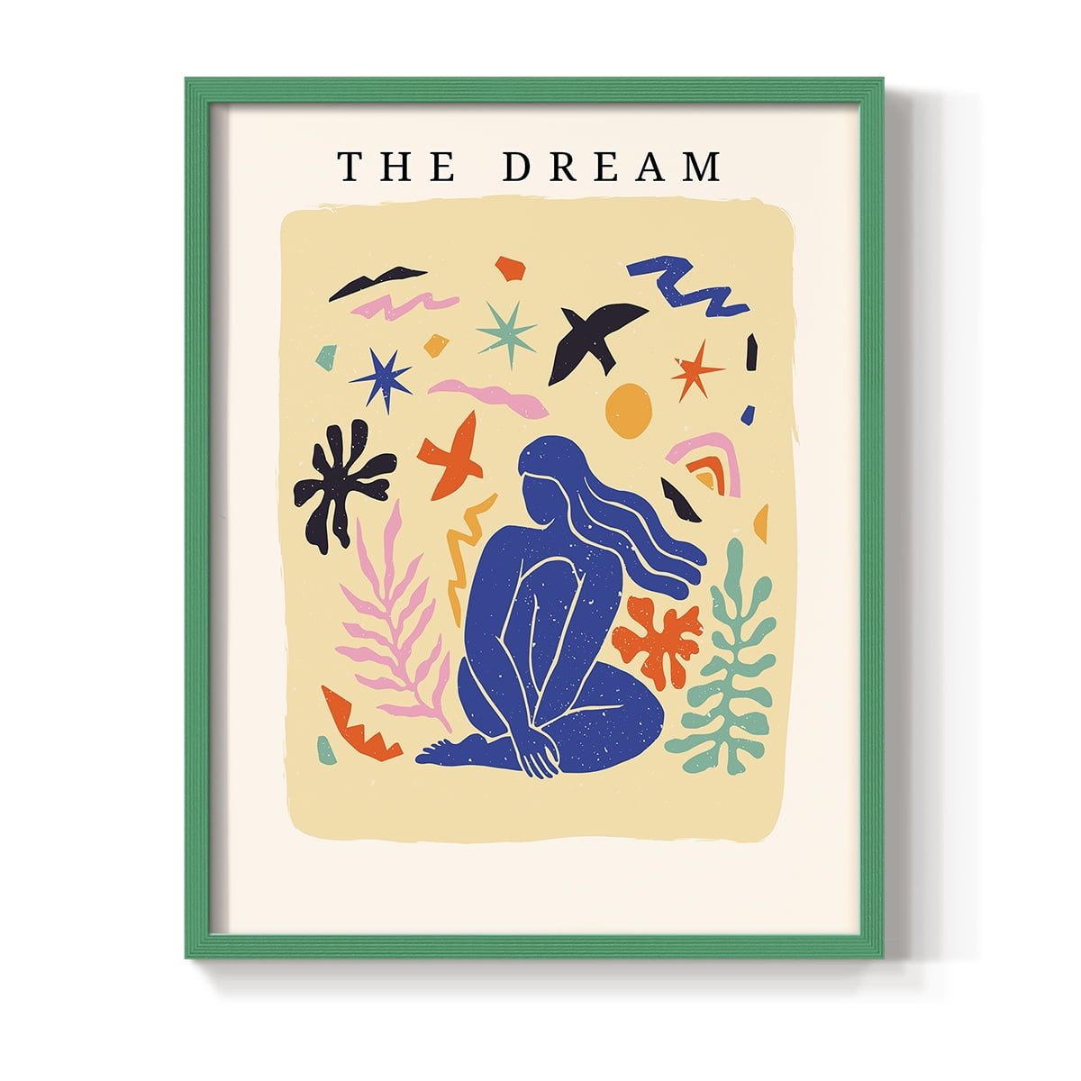Matisse CCCXV in Green Solid Wood 22 x 28 Framed Print