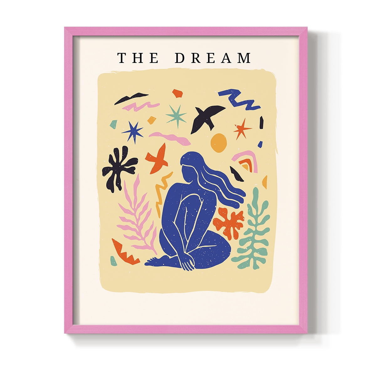 Matisse CCCXV in Pink Solid Wood 16 x 20 Framed Print