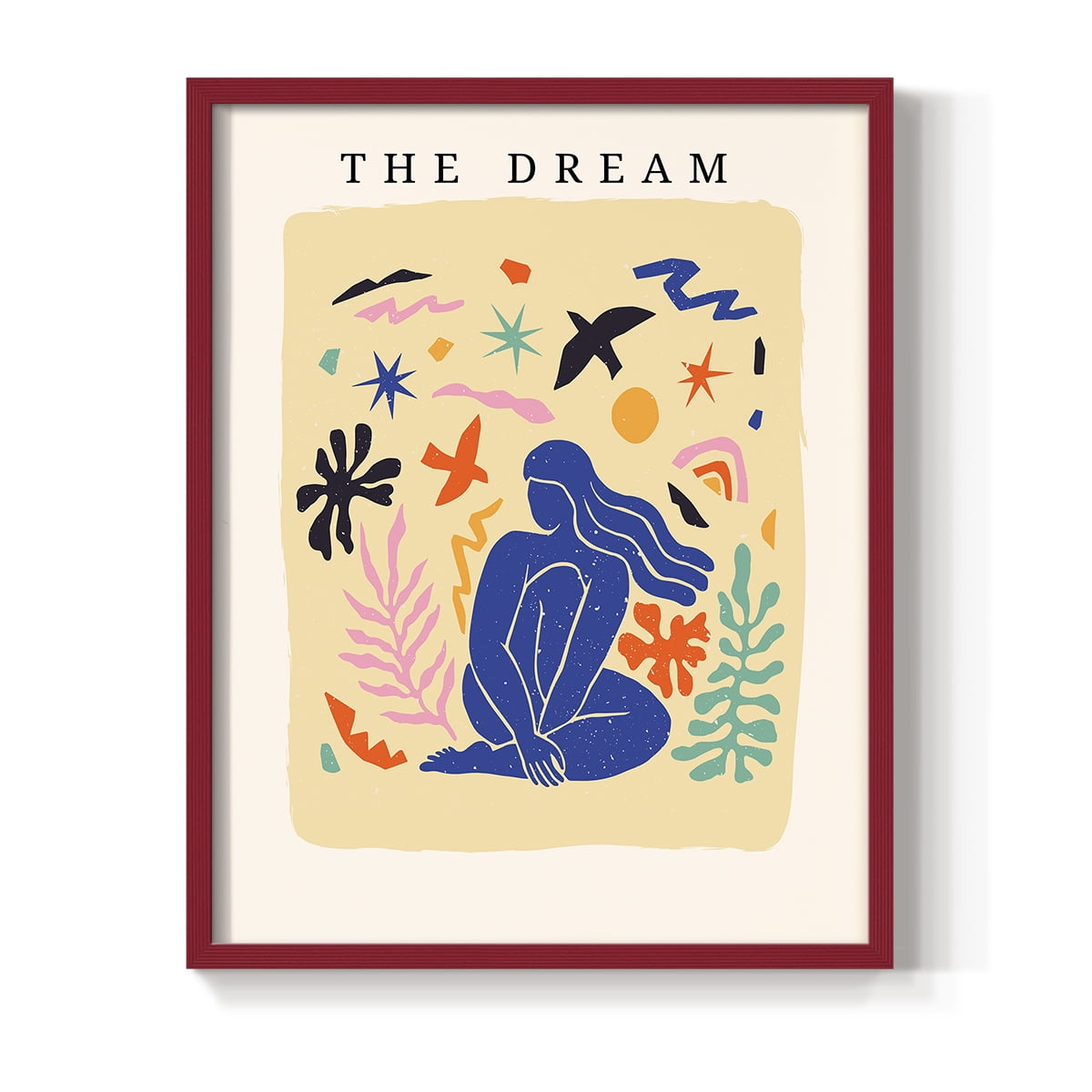 Matisse CCCXV in Red Solid Wood 22 x 28 Framed Print