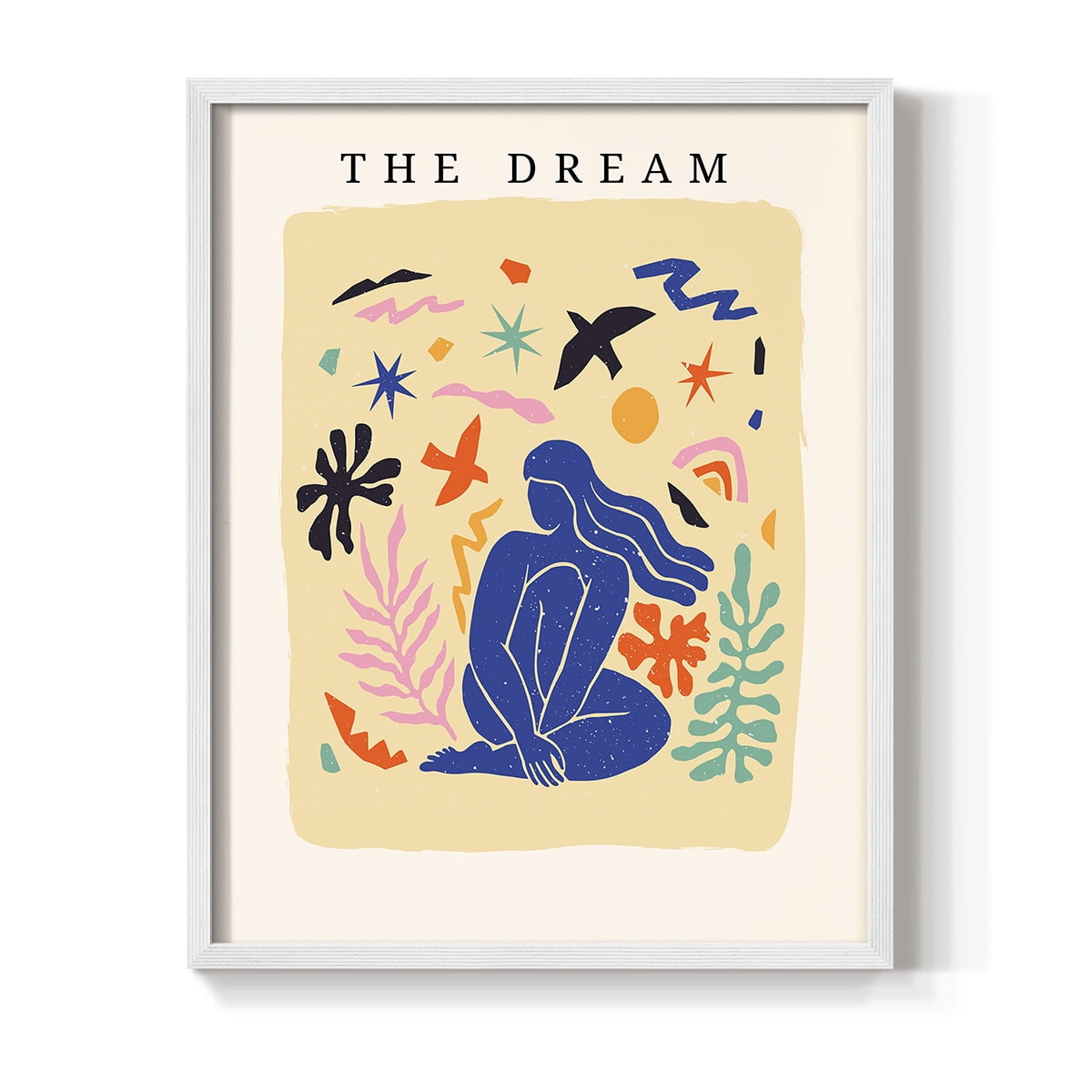 Matisse CCCXV in White Solid Wood 11 x 14 Framed Print