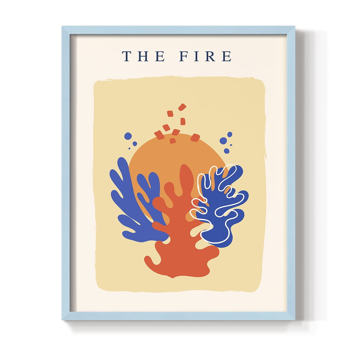 Matisse CCCXVI in Blue Solid Wood 8 x 10 Framed Print