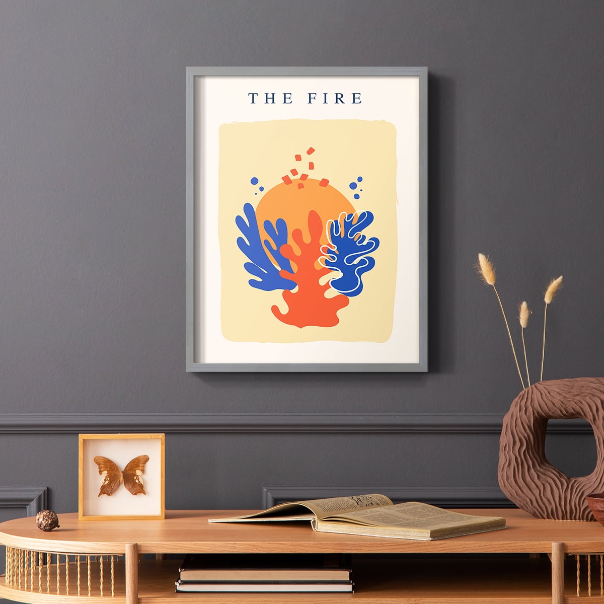 Matisse CCCXVI in Gray Solid Wood 22 x 28 Framed Print