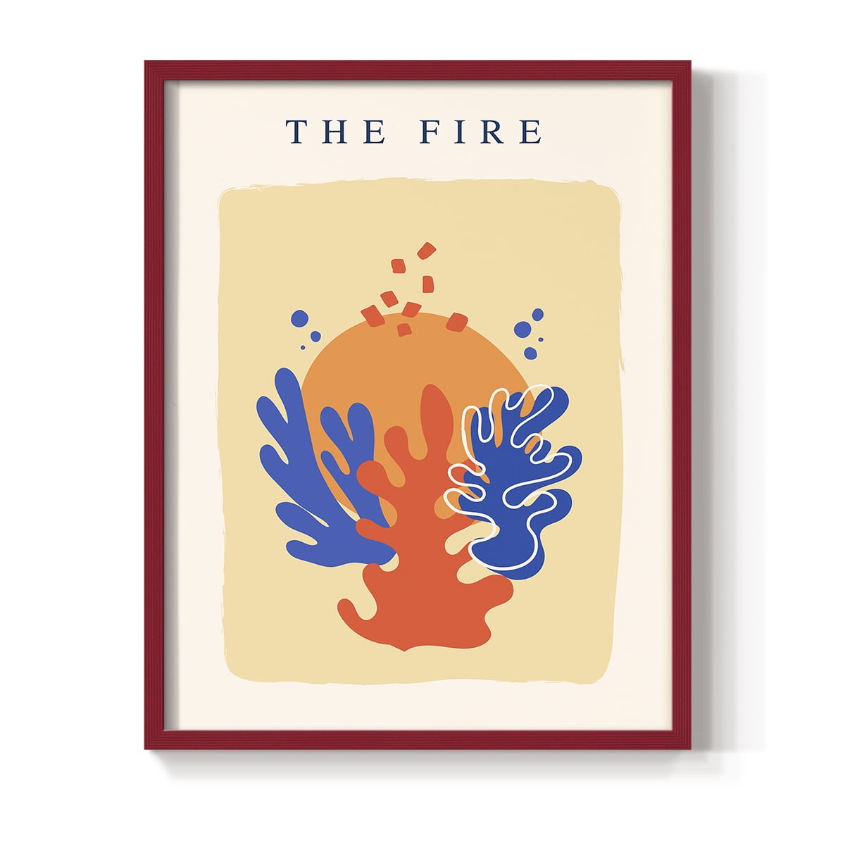 Matisse CCCXVI in Red Solid Wood 11 x 14 Framed Print