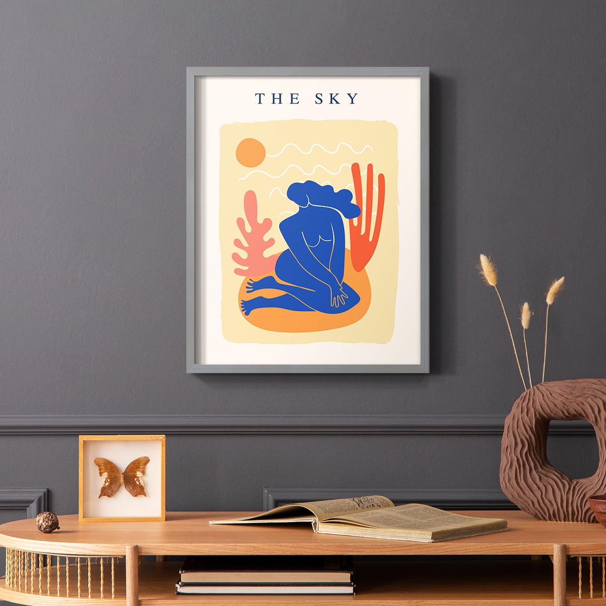 Matisse CCCXVII in Gray Solid Wood 11 x 14 Framed Print