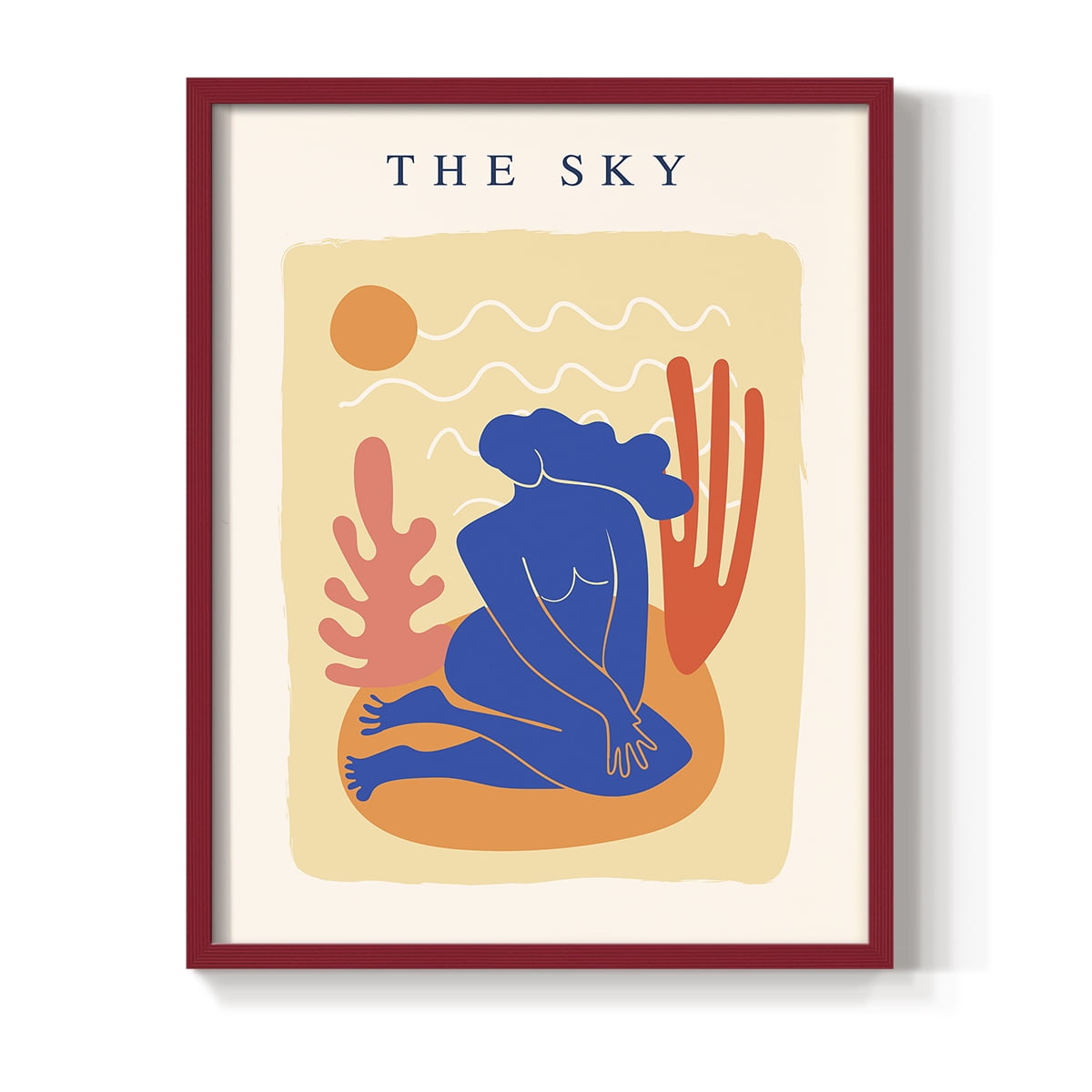 Matisse CCCXVII in Red Solid Wood 11 x 14 Framed Print