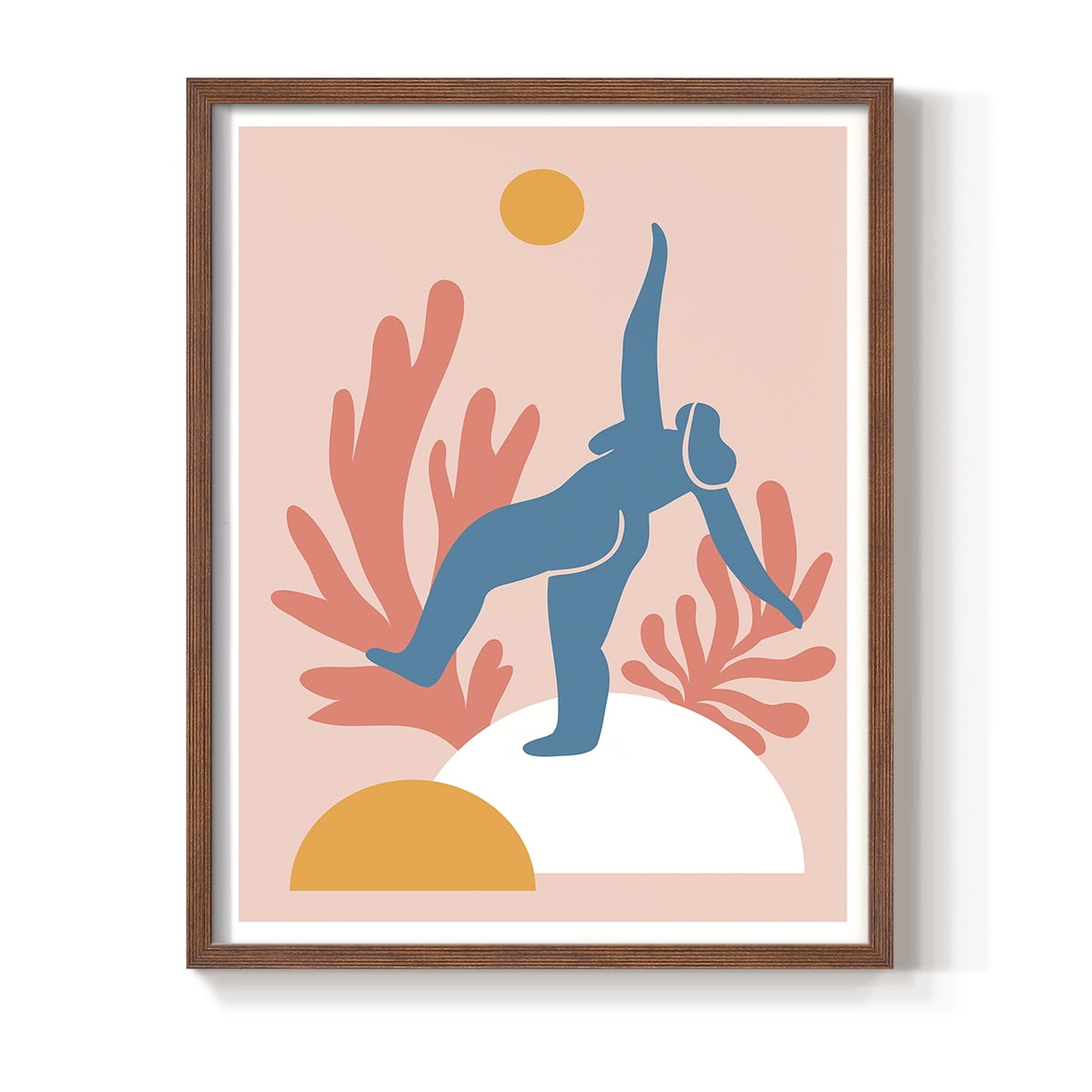 Matisse CCCXVIII in Brown Solid Wood 11 x 14 Framed Print