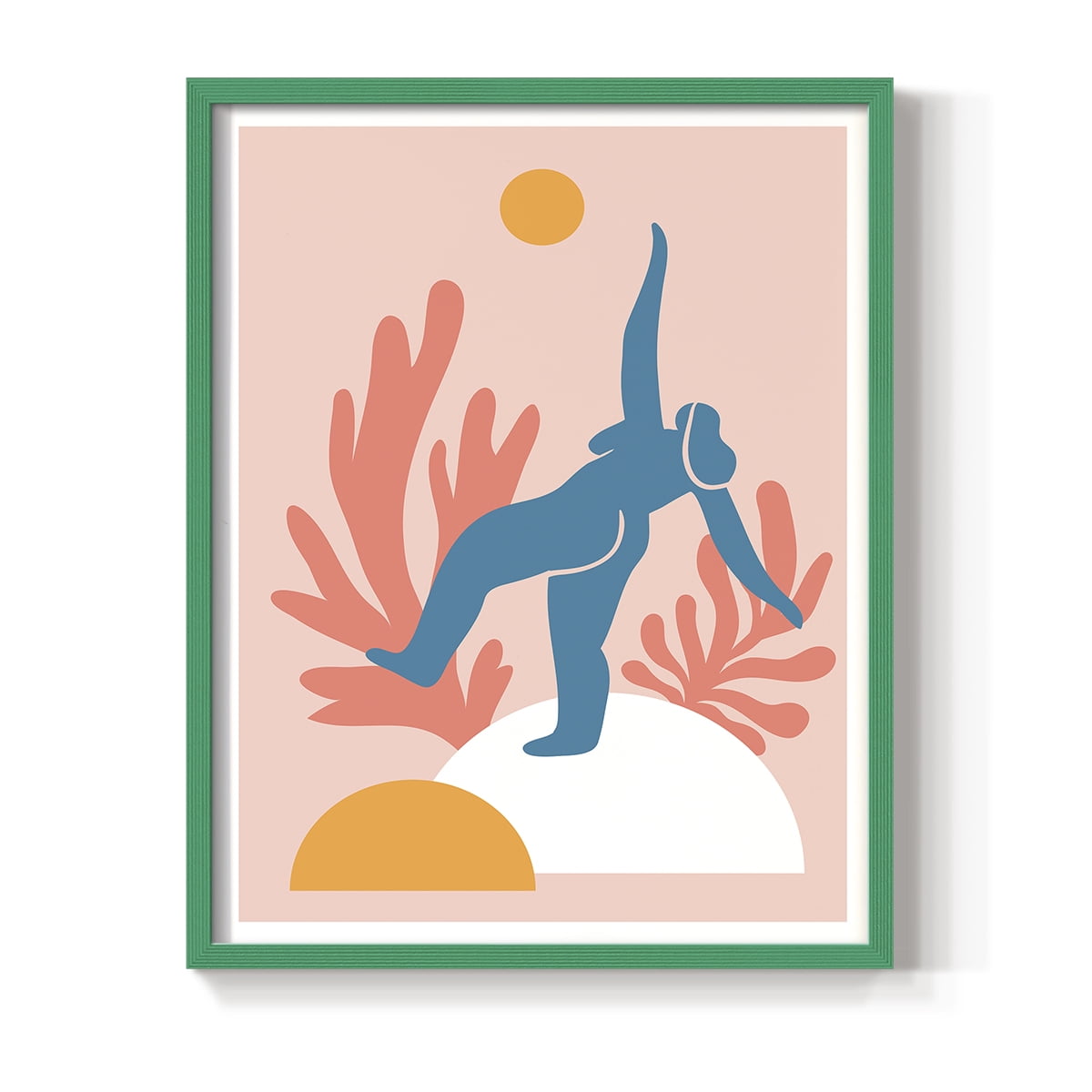 Matisse CCCXVIII in Green Solid Wood 8 x 10 Framed Print