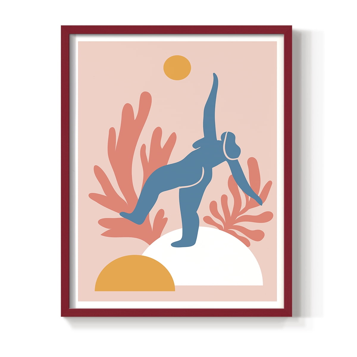 Matisse CCCXVIII in Red Solid Wood 11 x 14 Framed Print