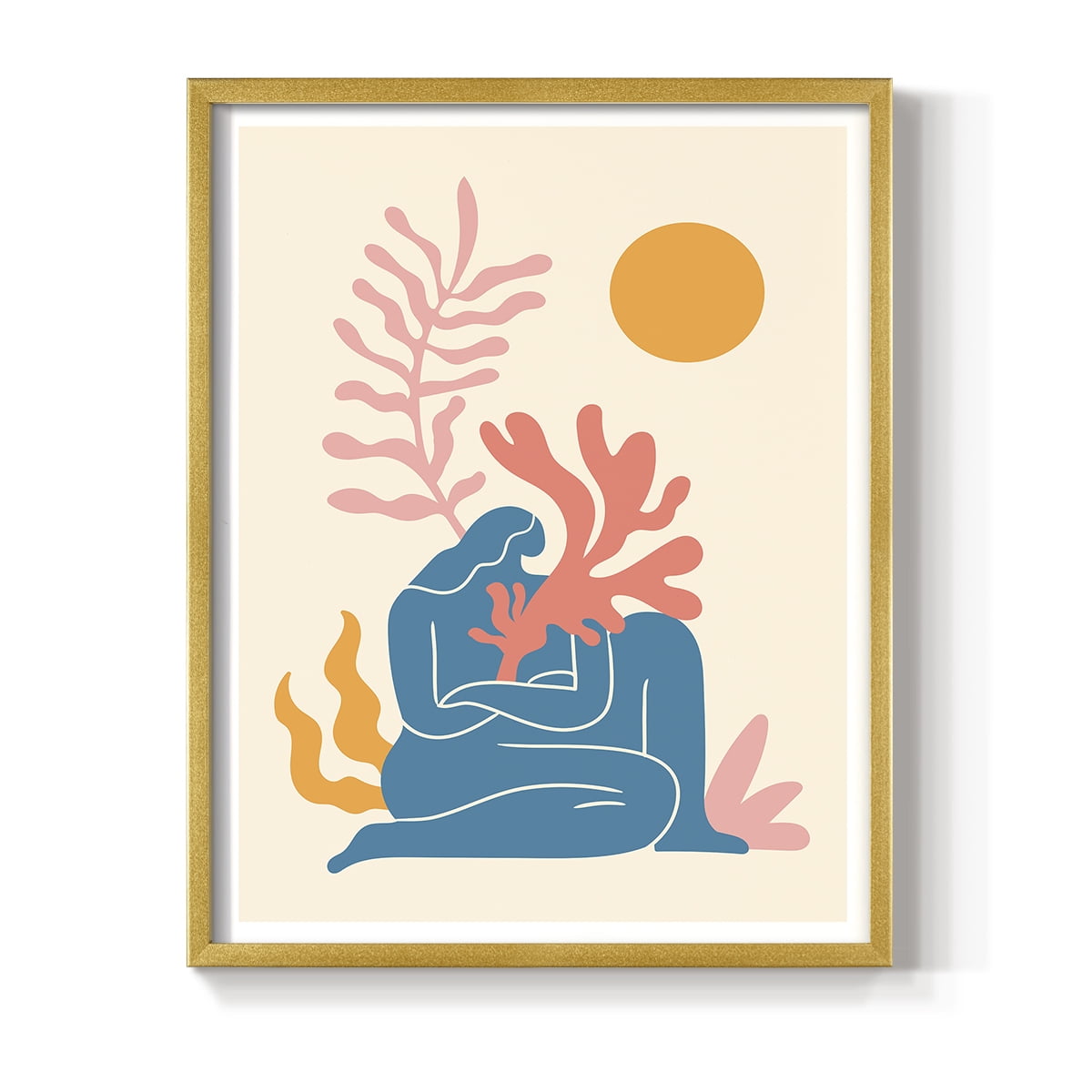 Matisse CCCXX in Gold Solid Wood 8 x 10 Framed Print