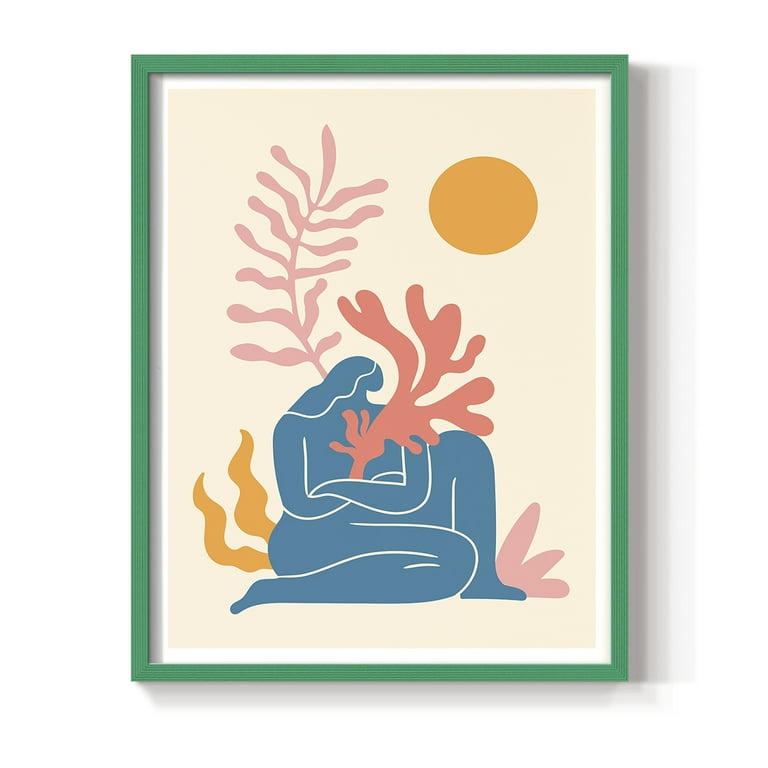 Matisse CCCXX in Green Solid Wood 22 x 28 Framed Print - Walmart.com
