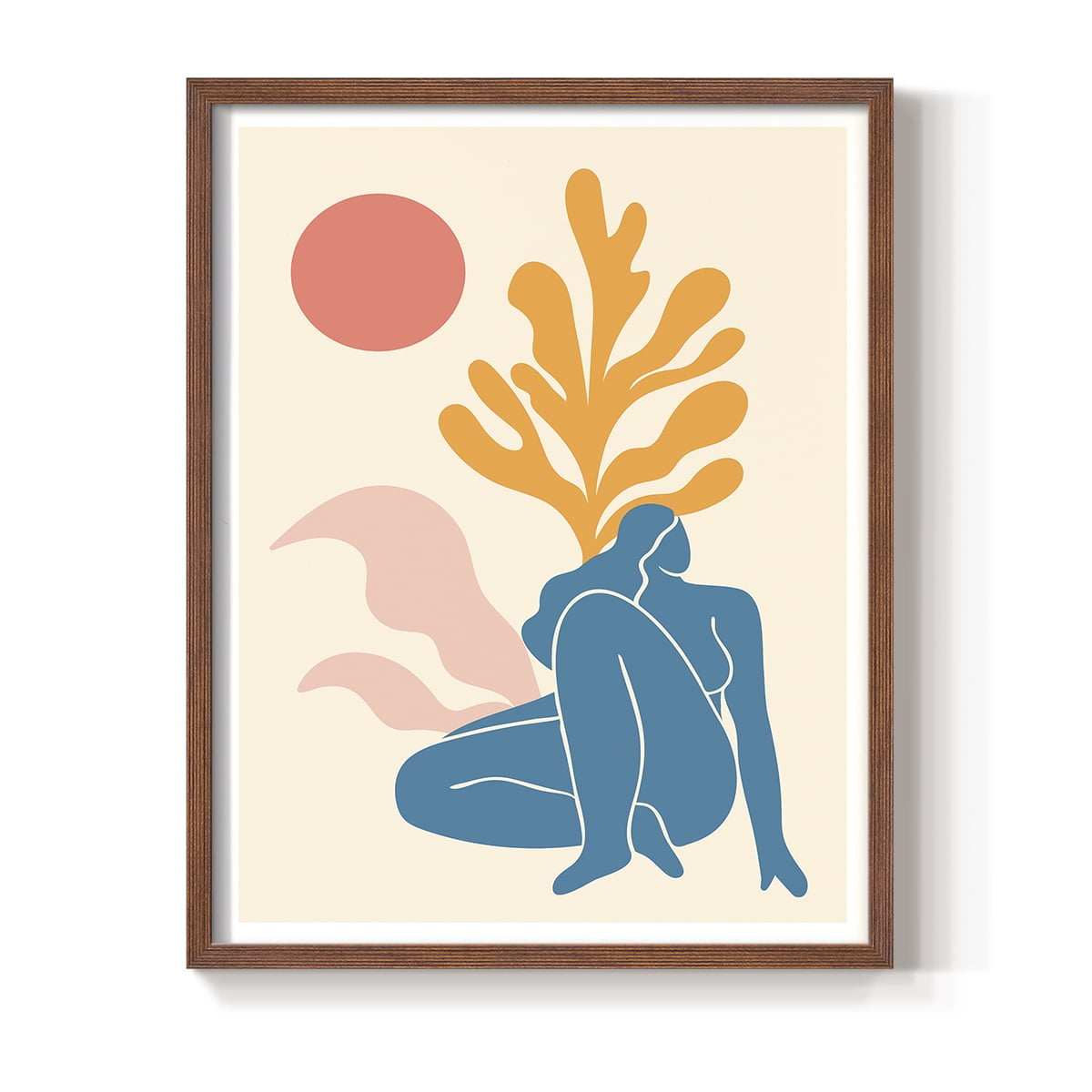Matisse CCCXXI in Brown Solid Wood 8 x 10 Framed Print
